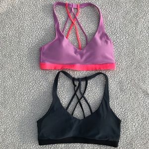 Under Armour low strappy sports bras set of 2